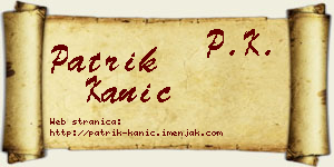 Patrik Kanić vizit kartica